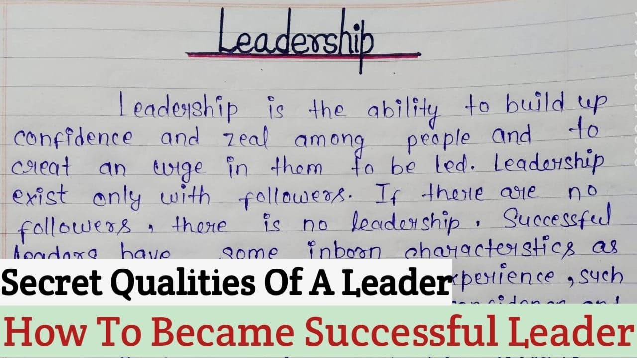 essay leadership paragraph