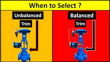 Difference between BALANCED and UNBALANCED trim CONTROL VALVE