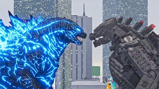 GODZILLA 2024 ( Super Charged Godzilla ) vs MECHAGODZILLA (Roblox Kaiju Arisen)