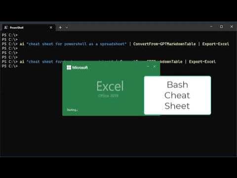 Use PowerShell AI to Create Cheat Sheets in Excel - YouTube