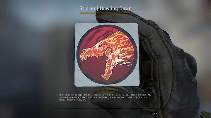 "I applied 20 howling dawn stickers"