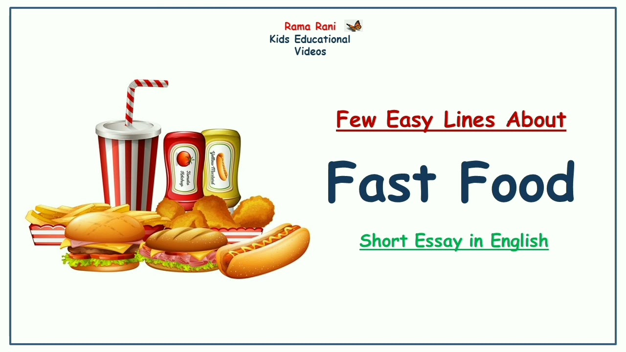 fast food short essay