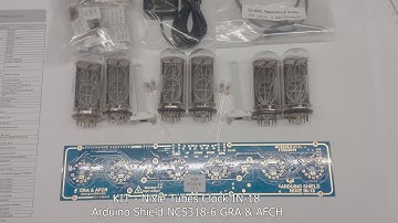 4K VIDEO DIY KIT Assembly Nixie Tube Clock IN-18 Arduino Shield NCS318, GPS  GRA & AFCH