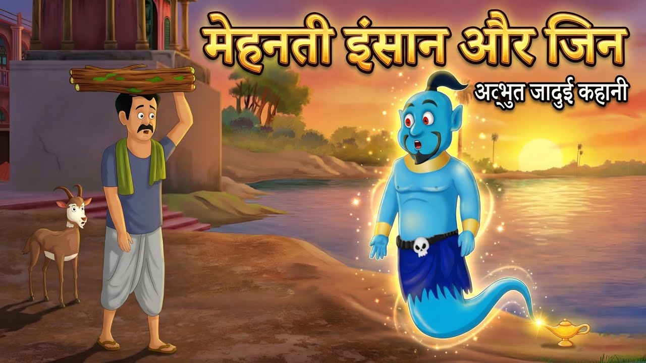 मेहनती इंसान और जिन | mehnati insaan or jinn| Hindi Kahani | Moral Stories | Hindi Cartoon