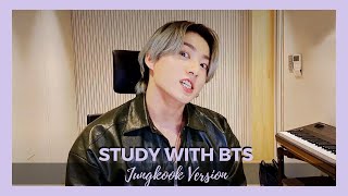 BTS Jeon Jungkook Study with Me (No music, with small whispers, white noise ASMR only)