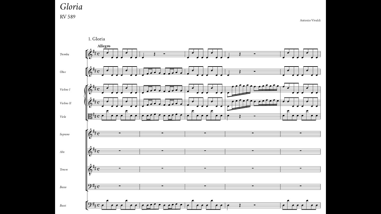 Antonio Vivaldi - Gloria in D Major, RV 589. {w/ score.} Antonio Vivaldi - Gloria in D Major, RV 589. {w/ score.}