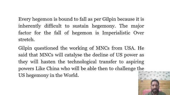 Robert Gilpin Hegemonic Stability Theory #internat...