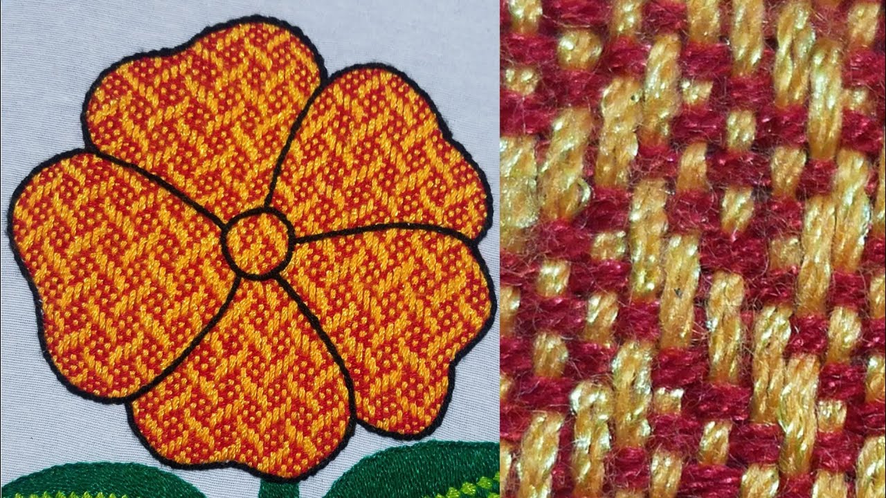 Bordando flor #6 (camino de mesa )