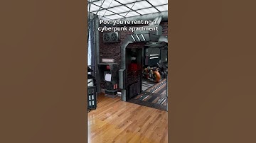 Blender VFX to turn my room cyberpunk #blender3d #blenderanimation #cyberpunkfuture #cyberpunk