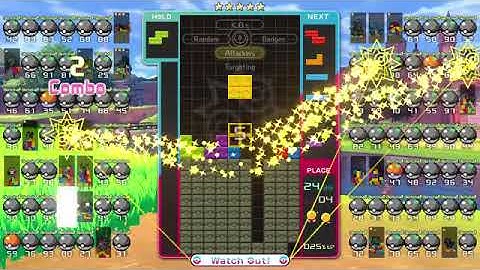 i did another crazy survival again at the top 30 in tetris 99 invictus today!!!