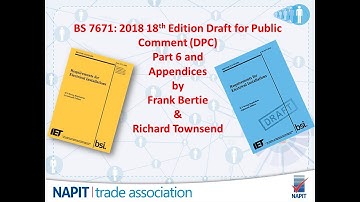 How to use the 18th Edition DPC, Part 6 & Appendices