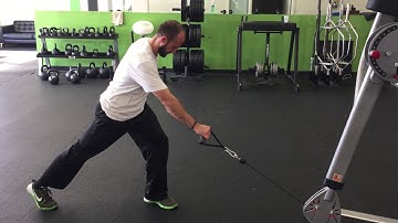 Split-Stance Single-Arm Low Cable Row