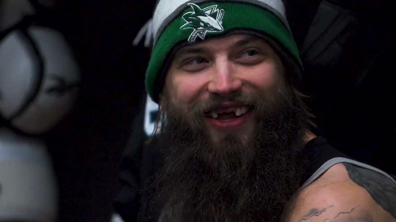 Download Brent Burns Exuberantly Celebrating with Endless Joy