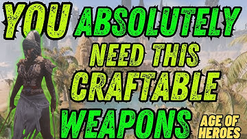 You need to have these craftable weapons Conan Exiles Age of Heroes