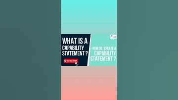 Learn how to create a winning Capability statement