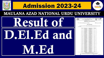 Manuu Entrance Test Result B.Tech & Polytechnic || Manuu Admission 2023-24 || @UniversityWorld