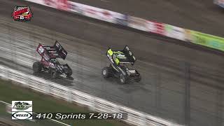 Knoxville Raceway 410 All Star Highlights - July 28, 2018