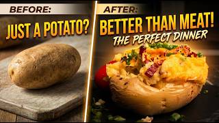 Loaded Twice Baked Potatoes | Crispy Cheese ASMR #twicebakedpotato #asmrfood #comfortfood