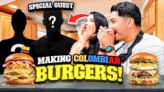 WE MADE COLOMBIAN BURGERS! *special guest*