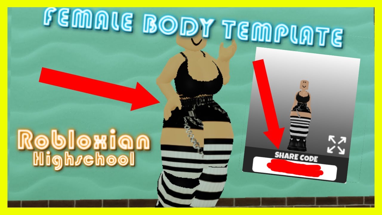 AVATAR CODE Robloxian Highschool Female Avatar Template - youtube