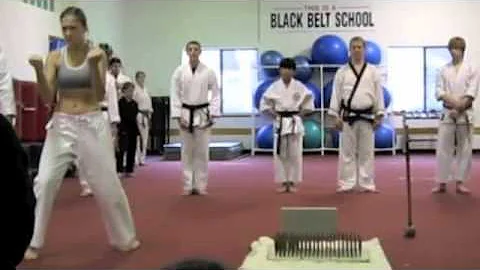 Bed of Nails Karate Demo - Sensei Shirley Sawyer p...