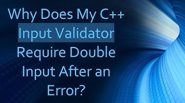 Why Does My C++ Input Validator Require Double Input After an Error?