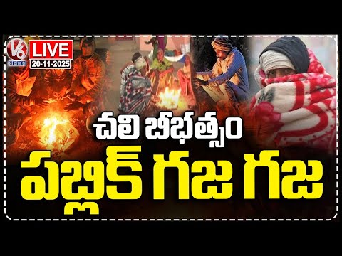 LIVE :Cold Wave Intensifies, Public Faces Difficult Conditions | V6 News - V6NEWSTELUGU
