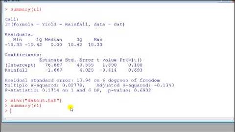 Statistics with R: How to redirect textual output to a file in R using sink()