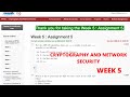 NPTEL 2022 Week 5 Solution: Cryptography & Network Security 🔐