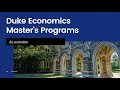 Duke economics masters programs