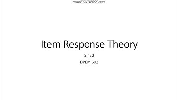 IRT Lecture Part 1