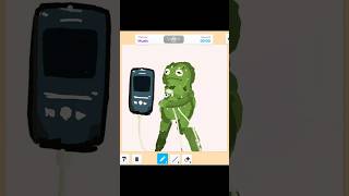 Kermit the frog protecting his wired earbuds 😔 《Speed Draw》
