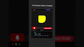 CSS Border Radius Property. #htmlcss #html #css #css3 #foryou #shorts #shortsvideo #usa #uae #india