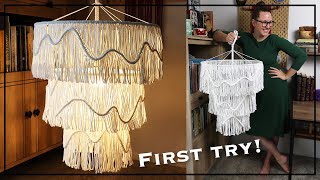 Making a Macrame Chandelier in One Day.... Almost