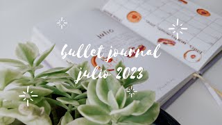 bullet journal julio 2023 I minimalista (eng sub)