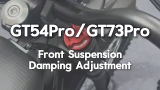 Gt54 Progt73 Pro Front Suspension Damping Adjustment Tutorial