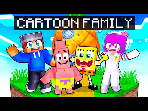 Having a CARTOON Family in Minecraft!