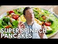 DIVINE Super Spinach Pancakes! | Jamie's Meat-Free Meals