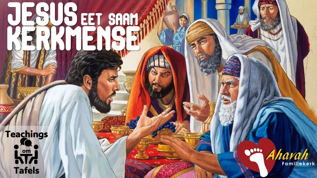 Jesus eet saam kerkmense