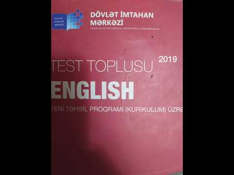 İngilis dili test toplusu 2019 1-ci hissə cavabları