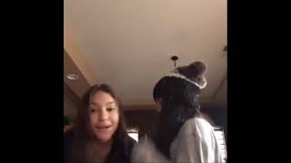 Jenna Ortega and Aliyah Ortega dancing