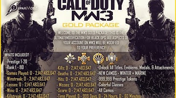 Modern Warfare 3 Mods - GOLD PACKAGE (PS3/XBOX 360)