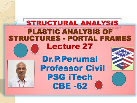 Lecture 27 : Plastic Analysis of Structures - Portal Frames - by Dr.P.Perumal,PSG iTech, CBE