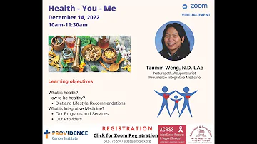 ACRSS Health talk: "Health-You-Me" with Dr. Tzumin Weng (12/14/2022)
