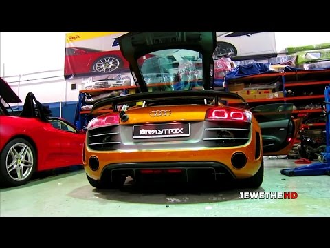 LOUD Audi R8 V10 GT W/ ARMYTRIX Performance Exhaust REVVING & Accelerations!!