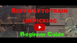 Kenshi lockpicking training for new players , From 1 to 51 Lockpicking after  12 min, Nothing needed