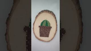 Let's make a string art cactus #diy #stringart #nailart #crafts
