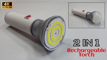 How To Make Rechargeable LED Torch With Powerbank | 2 IN 1 Gadget | Homemade | Simple DIY |