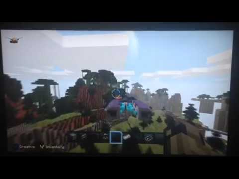Minecraft Xbox one: Using Elytra wings to fly into the Nether Portal!