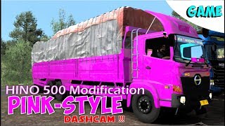 DRIVING TRUCK HINO 500 PINK STYLE MUATAN AQUA TRIP TO SUKABUMI PART 1 #ETS2 Truck Mod Indonesia